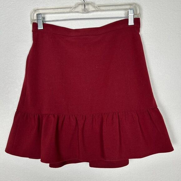 J.Crew Mercantile Womens Sz 6 lined flounced mini skirt Cottagecore Preppy - Picture 1 of 7